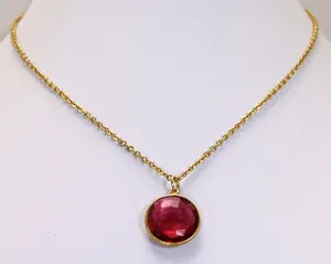 Red hydro Quartz Necklace
