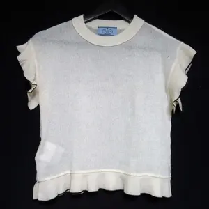 Pre-owned PRADA Wool Small Leather Goods Cashmere Blend Knit Sweater