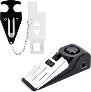 Upgraded Portable Door Lock & Door Stop Alarm, Dual Protection Security Door Kit, Travel Essential Door Lock for Hotel, Apartment, College, Home, and House Safety