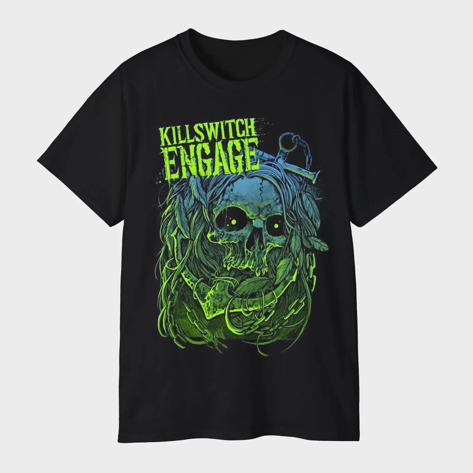 Killswitch Engage Skull Spraypaint Neon Heavy Metal Band T-Shirt