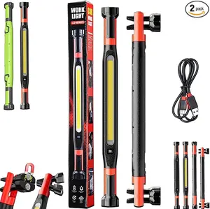 2026 New Rechargeable Magnetic LED Work Light Bar - Cordless Under Hood Detailing Light for Auto Repair & Garage | Portable Trouble Light with 360° Swivel Hook & Heavy-Duty Magnetic Base