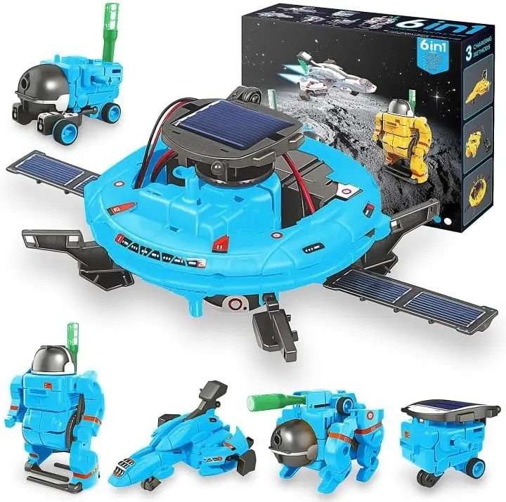 6-in-1 Solar Energy Robot Kit - STEM Building Science Toy for Kids 6-13, Educational DIY Experiment Set, Ideal Birthday & Holiday Gift for Boys & Girls