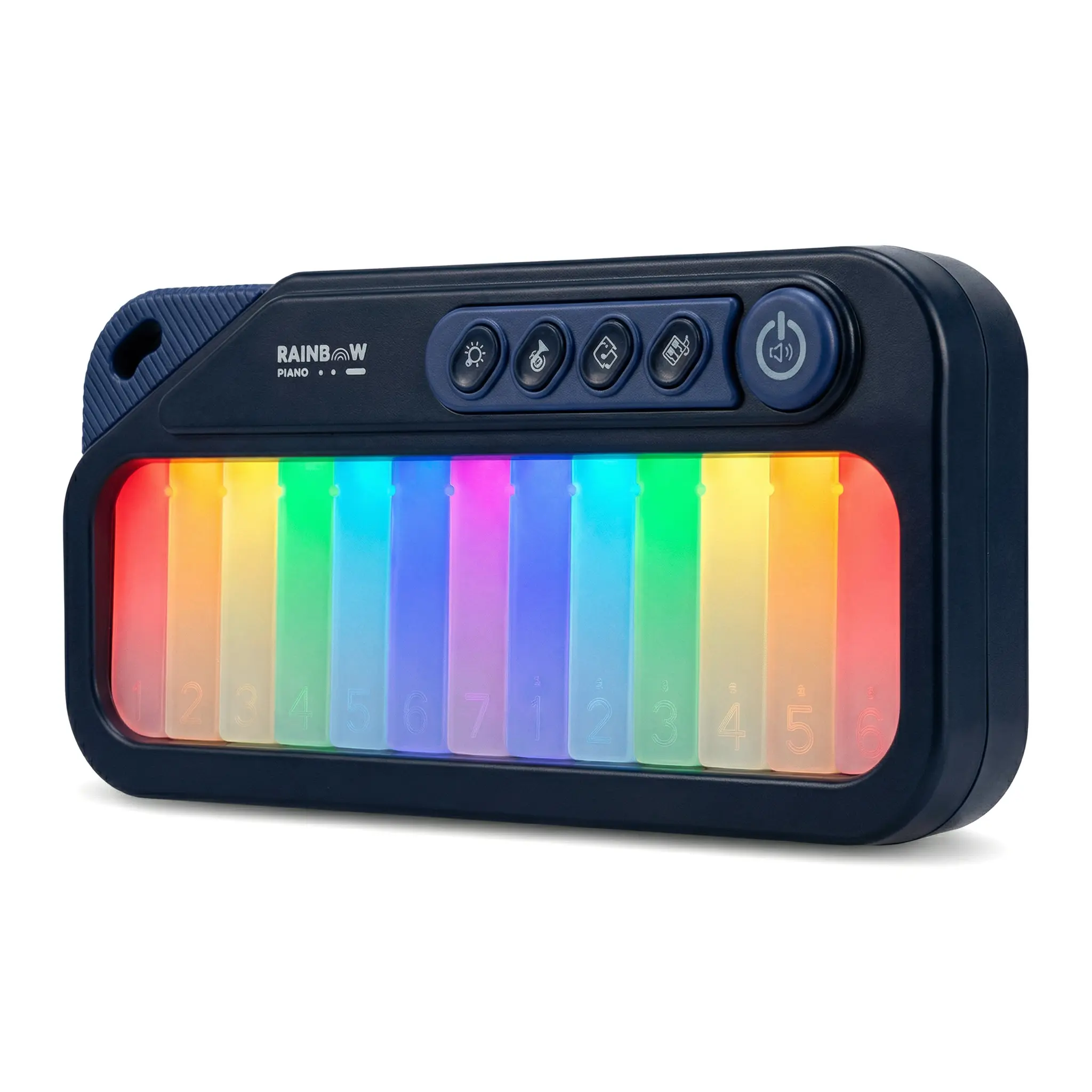 Rainbow Lights Piano Toy for Toddlers Ages 1-6, Portable 13-Key Touch Keyboard with Learning Mode, 5 Sound Effects, 7 Teaching Songs, Screen-Free Educational Musical Travel Gift for Boys & Girls, Boy Kid Toys, Toys For Boys
