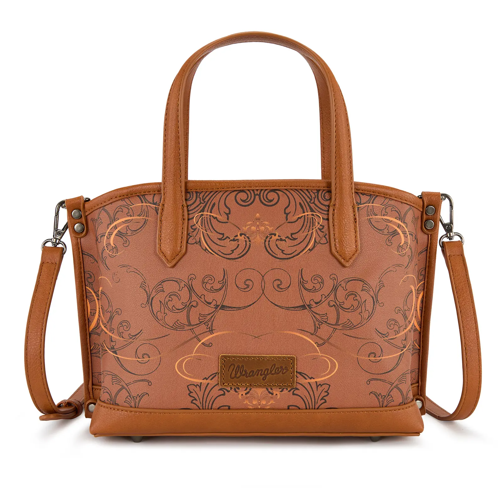 Wrangler Western Scroll Tooled Print Satchel Bag for Women