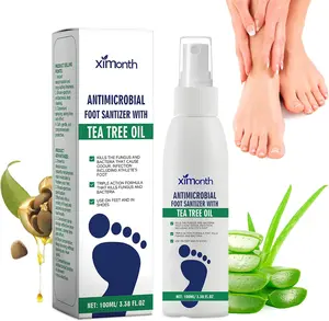 (1/2 bottles) Tea Tree Oil Foot Spray - Plantar Moisturizing Deodorant for Odor Control and Dry Feet Care, Natural Foot Sanitizer with Antifungal Properties, Clear Foot Sanitizer Spray for Foot and Shoe Freshness