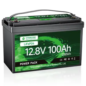 HYSINCERE 12.8V 100Ah MAX Group 31 LiFePO4 Lithium Battery With Built-in 100A BMS 1280Wh, Deep Cycles Lithium Battery Supports Series/Parallel Connection For Solar Home Systems, RVs, Marine Applications And Off-Grid Life