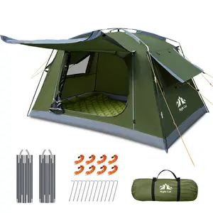 Night Cat 1-2 Person Backpacking Rainproof Tent, 6.8'x3.9'x3.6', PU3000mm Waterproof & Windproof with Quick Clip Setup, Lightweight 5lb Pack for Hiking, Camping, Motocamping, Festivals & Outdoor Adventures, Lightweight Portable Tent, Easy Setup Tent