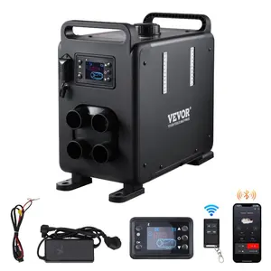 VEVOR 8KW Diesel Heater, 12V/24V All in One Diesel Air Heater, Bluetooth APP Control, Remote Control and Display Screen, CO Alarm, Fast Heating Vertical Portable Diesel Heater for Vehicles, Garage