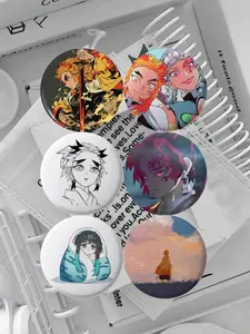This Demon Slayer brooch set is for bags, jeans, T-shirts, and hats. These badges, accessories, Drop set pins, and decorative pendants enhance the look of everyday items and make a gift. Ideal for birthday gifts or as a festive accessory