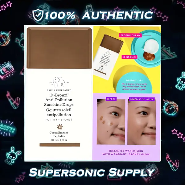 [Drunk Elephant] D-Bronzi Anti-Pollution Serum Sun-Kissed Glow & Antioxidant Protection 30ml / 1 Fl Oz Skincare Lightweight