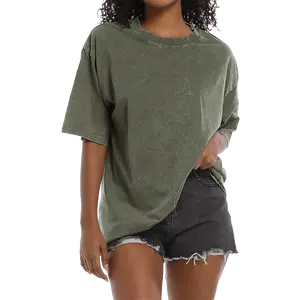 Holafish Women's Truesize Acid Washed Heavy Cotton Vintage Unisex Short Sleeve Loose Fit Casual Streetwear Crewneck T-Shirt Soft Fabric for Everyday Wear Round Neck Long Sleeve Top Crop Ruched Solid Short Sleeve Crop Top graphic tees Summer Breathable