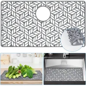 Sink Protectors for Kitchen Sink 28.25"x15.25" Sink Protectors for Bottom of Farmhouse Stainless Steel Porcelain with Rear Drain Hole for Sink Bowl,Sink Mat for Rectangle Porcelain Sink