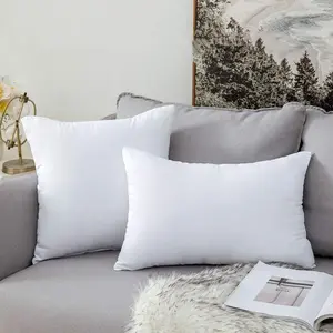 Washable Microfiber Pillow Insert - Hypoallergenic White Soft Filling, Ideal for Sofa & Decorative Pillow Inserts in Living Room & Bedroom