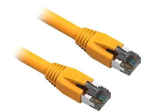 Nippon Labs Cat8 RJ45 5FT Ethernet Patch Internet Network LAN Cable, Indoor/Outdoor, 24AWG, Shielded Latest 40Gbps 2000Mhz, Weatherproof S/FTP for Router, PS4, PS5, Xbox, PoE, Switch, Modem (Yellow)