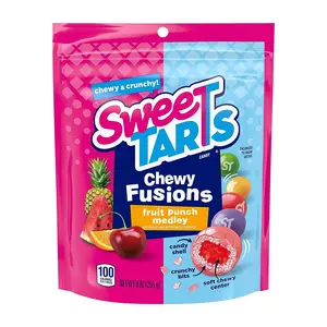 SweeTARTS Chewy Fusions Candy, Fruit Punch Medley, 9 Ounce Snack Bonbon