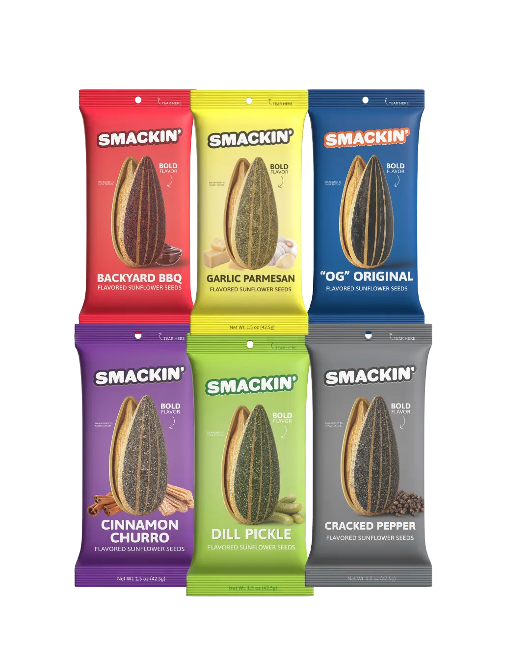 SMACKIN' Sunflower Seed Sampler Pack, THE BEGINNING BUNDLE