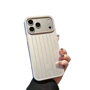 New Personalized Aluminum Alloy Material iP17ProMax Phone Case Luggage Full Coverage Suitable for iPhone16/15/14/13 Metal Material Shockproof and Anti-Vibration Smartphone Protective Cover