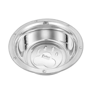 Jeffers Stainless Steel Embossed Wide-Lip Food & Water Pet Bowls