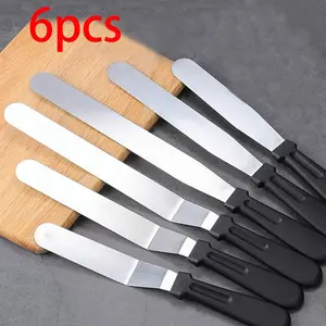 6PCS Cake Spatulas, Angled And Non-Stick, for Dividing And Transferring, Smoothing Frosting, Cream Cheese, Buttercream, Bread Dough, Pastries, And Desserts for Projects summervibes