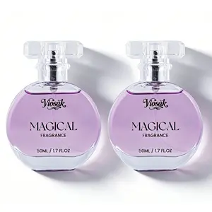 VIOSAK Luxury Sweet Rose Eau De Perfume Unisex 50 ml 2PCS | Long-Lasting Woody & Amber Scent | Spicy Pink Pepper & Raspberry Floral Notes | Unisex Fragrance Gift Set | Viral tiktok Perfume |Perfect Gift for Him & Her |Magical Fragrance