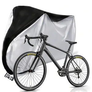 Multi-Use Bike Cover with Lock Hole, Waterproof, Dustproof, Snowproof, UV Protection, Elastic Hem & Windproof Buckle, Fits Most 26” Bikes, for Mountain, Road, E-Bike & BMX Bikes