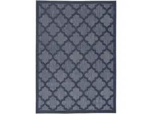 212 MAIN Navy Blue Geometric Flatweave Rectangular Area Rug (6x9 ft) - Polypropylene, Modern Blue Area Rugs for Home Use, Modern Area Rugs