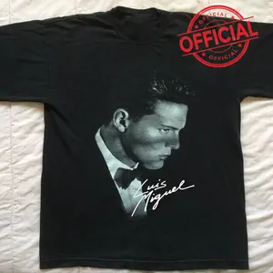 Vintage Luis Miguel signature Singer Men T-shirt Black Unisex All Sizes