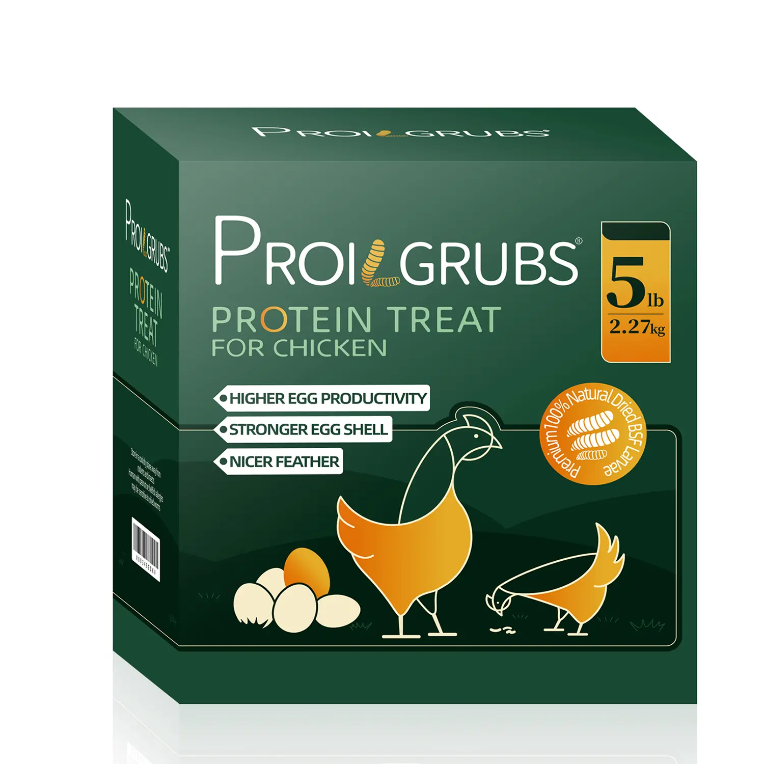 PROILGRUBS 5 LBS All-Natural Dried Black Soldier Fly Larvae: High-Quality Chicken Feed with Large Quantity -  treats for chickens   Non-GMO-Dried Worms for Chickens  Treats, Dried Meal Worms high proteinfor Chickens, Hens, Birds Feeding #DealsForYouDays