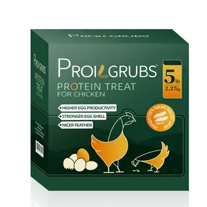 PROILGRUBS 5 LBS All-Natural Dried Black Soldier Fly Larvae: High-Quality Chicken Feed with Large Quantity -  treats for chickens   Non-GMO-Dried Worms for Chickens  Treats, Dried Meal Worms high proteinfor Chickens, Hens, Birds... Feeding