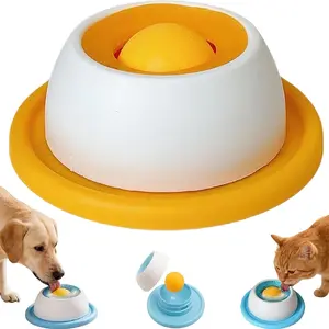 Dog lick toy, slow food Slow Feeder lick bowl food dispenser, for tooth cleaning, suitable for cats and dogs to relieve anxiety, relieve boredom snack feeding, non-slip suction cup anti-dumping, easy to clean liquids and soft foods