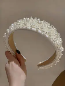1pc Imitation Pearl Wide Headband for Elegant Hairstyles, Versatile Accessory for Bridal, Special Occasions and Daily Wear, Perfect Gift for Women