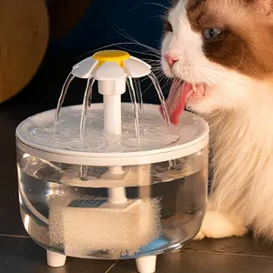 Clear Pet Water Fountain, USB Rechargeable Automatic Circulation Cat Water Dispenser, Indoor Cat Drinking Fountain, Pet Drinking Supplies, Gift, Automatic Water Bowl