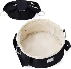 2026 Flatten It Open, Stuff It Full – This Drawstring Makeup Bag Lies Flat for Easy Packing, Then Cinches to Hold All Your Skincare, Brushes, and Travel Essentials, with a Handy Handle for Grab-and-Go Convenience