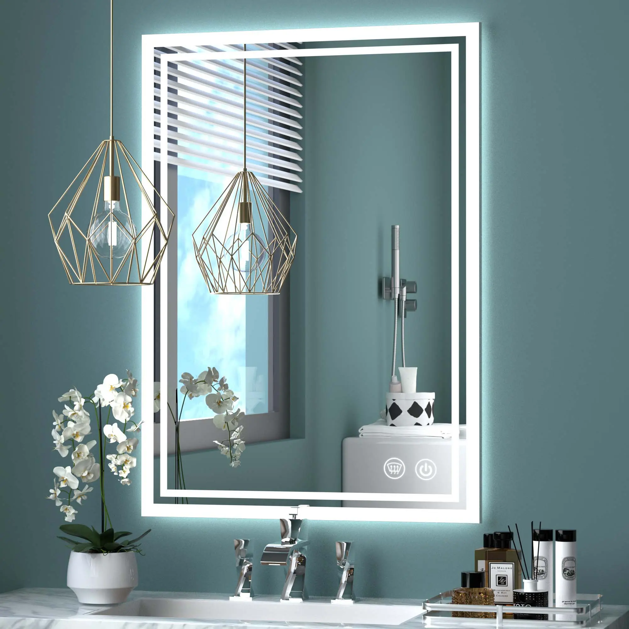 Functional Aluminum Frame LED Vanity Mirror