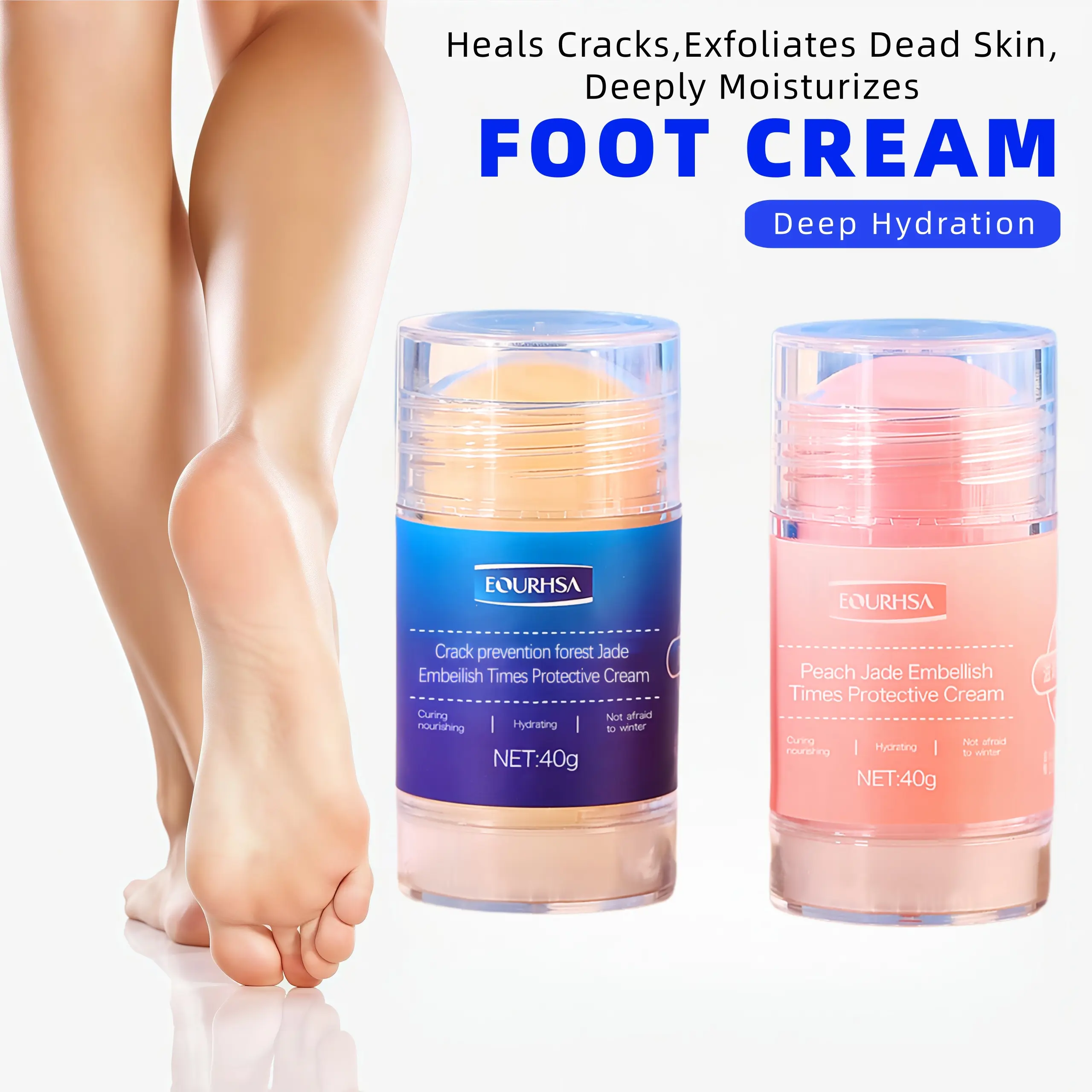 Buy 1 Get 1, Care Cream,Anti Cracked  Cream,Moisturizing,Anti Crack,Softening and Nourishing, Cures Most Athlete’s ,   chap  stick hand foot skin nail art accessory Multi-Color Cat-Eye Decorative pedi peel mask Leather Foldable Nail Art Mat home care kit
