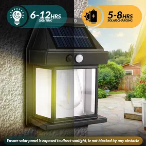 Powerful Outdoor Solar LED Street Light Waterproof Solar Lamp Garden Yard Pathway Wall Decoration External Lighting Fixture Solar Lights Outdoor