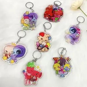 Dandy's World Keychain, Dandy World Couple Ship: Sprout Shelly Astro... Keychain Acrylic Charms – Cute Acrylic Keychain Charms, Perfect Gift for Fans & Collectors