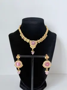 Bollywood Sleek Aafreen Heritage collections Necklace Set with Earrings