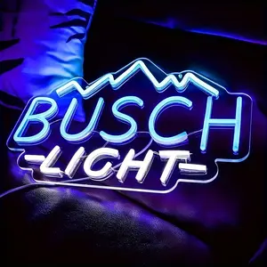 Busch Letter Light, Iceberg Neon Lamp, Neon Sign, Wall-Mounted LED Art Decor, Perfect for Men's Cave Bar Restaurant Christmas Birthday Party Gifts