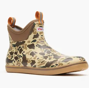Men's Duck Camo Ankle Deck Boots Walking Shoes Footwear