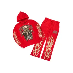 Kaizel Red Hoodie/Baggy Pant Track Set