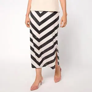 G by Giuliana Black Label Knit Sequin Maxi Skirt