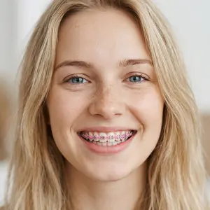 2026 Fashion Braces Colorful Temporary Tooth Decoration with Metal Wires Metal Bracket Orthodontic Ligature Ties High Quality