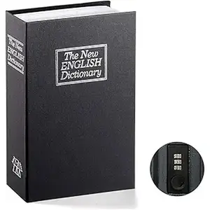 Diversion Book Safe,Disguised Hidden Storage Box with Combination Lock for Jewelry Watches and Silver Coins, Large