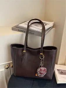 Vintage Fall Winter Large Capacity Tote Bag, Versatile Casual Lightweight Women's Commuter Bag, Stylish and Spacious Handbag, Office Work Bag