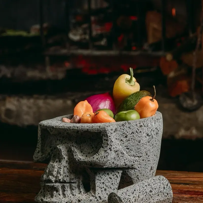 Skull Molcajete - Unique Kitchen Tool with Bold Skull Design for Grinding Spices & Mixing Ingredients - Practical & Stylish Utensils
