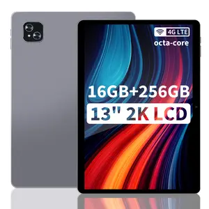 Veidoo 13" Android Tablet with 16GB RAM, 256GB + 1TB Expandable, 2K Display, 4G LTE Dual SIM, 10000mAh Battery