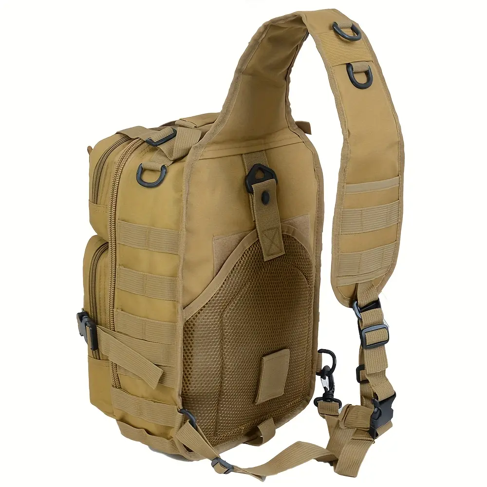 [Tactical Sling Backpack] Tactical Sling Backpack - Durable Build, Adjustable Shoulder Strap, Multiple Compartments for Hiking, Patrol, and Outdoor Use, Hunting Backpack, Sleek Sling Bag, Durable Polyester