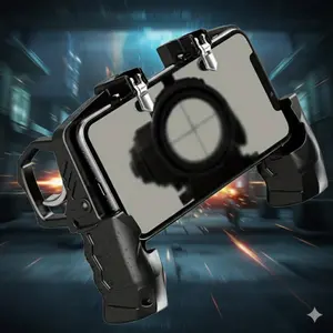 Professional Mobile Gaming Controller for iOS & Android: High Sensitivity Joystick & Triggers, Ergonomic Design, Compatible with COD, PUBG, Brawl Stars, Fortnite. Enhance Aim Accuracy, Reaction Speed & Portable Gaming Experience.
