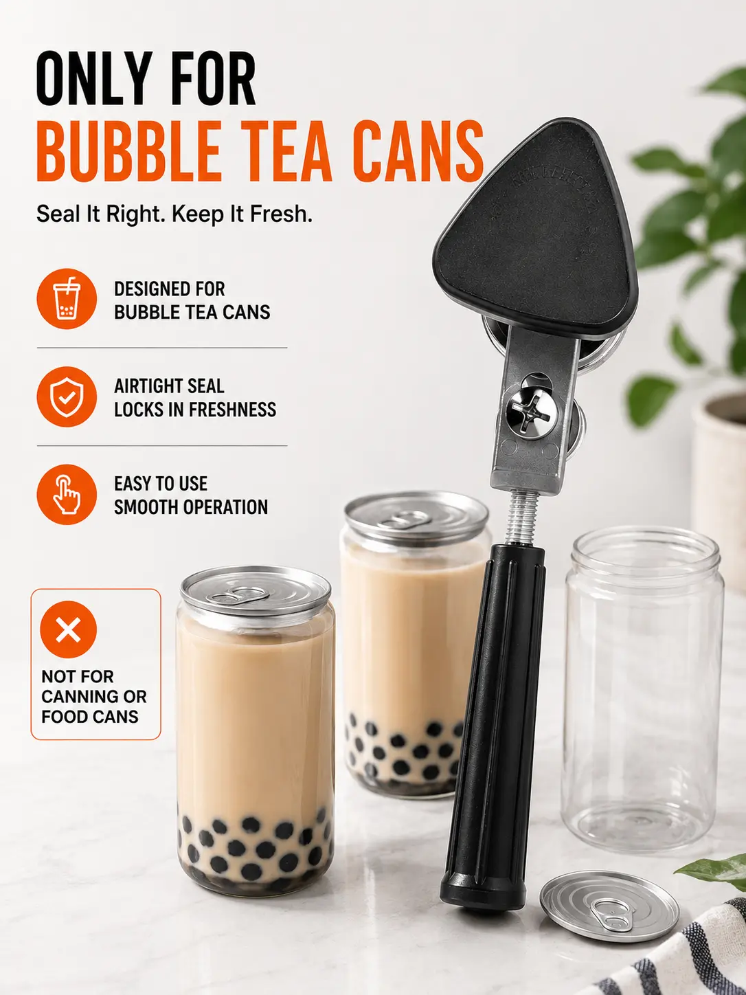 Portable Handheld Can Sealer 55mm,Handheld Can Sealing Machine for PET Plastic Cans,For 55mm standard aluminum pull-tab cans, a DIY beverage can sealing tool for home use Manual Bubble Tea Milk Tea Can Lid Crimping Sealing Machine